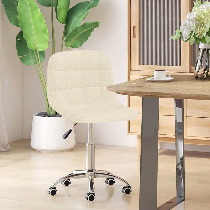 Scaun de bucătărie pivotant, crem, material textil WALTI