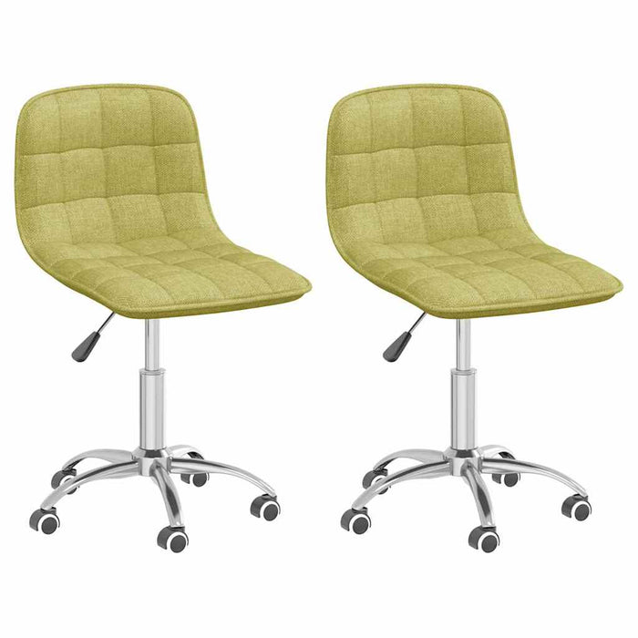 Scaune de bucătărie pivotante, 2 buc., verde, material textil WALTI