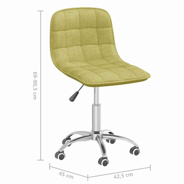 Scaune de bucătărie pivotante, 2 buc., verde, material textil WALTI