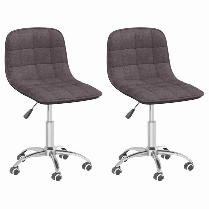 Scaune de bucătărie pivotante, 2 buc., gri taupe, textil WALTI