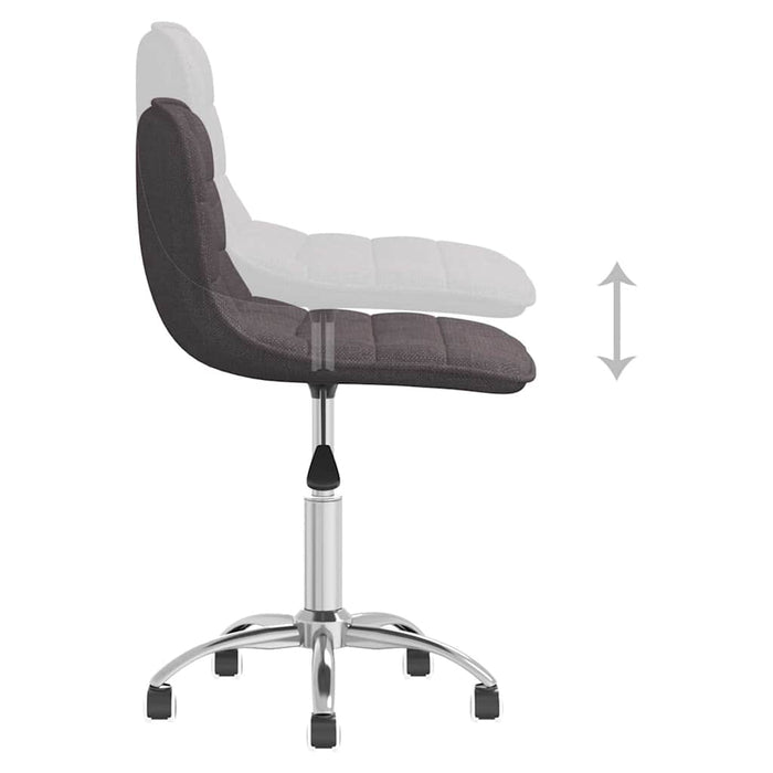Scaune de bucătărie pivotante, 2 buc., gri taupe, textil WALTI