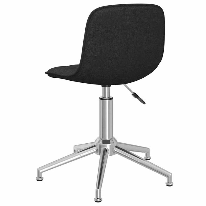 Scaun de bucătărie pivotant, negru, material textil WALTI