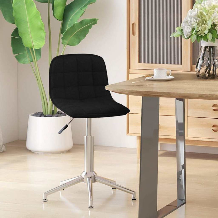 Scaun de bucătărie pivotant, negru, material textil WALTI