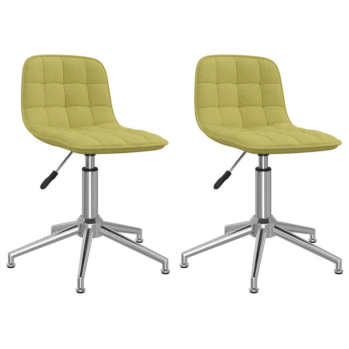 Scaune de bucătărie pivotante, 2 buc., verde, material textil WALTI