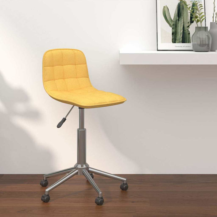 Scaun de bucătărie pivotant, galben, material textil WALTI