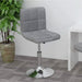 Scaun de bar pivotant, gri deschis, material textil - WALTI WALTI