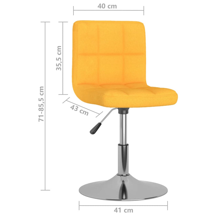 Scaune de bucătărie pivotante, 2 buc., galben, textil - WALTI WALTI