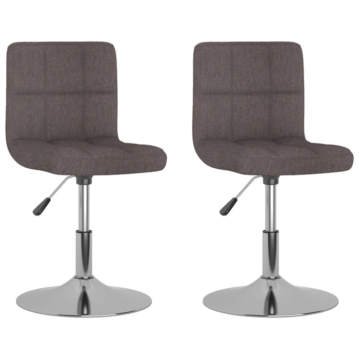 Scaune de bucătărie pivotante, 2 buc., gri taupe, textil WALTI