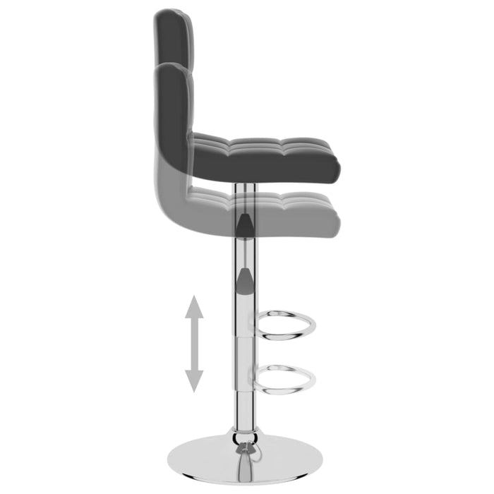 Scaun de bar, negru, piele ecologică WALTI
