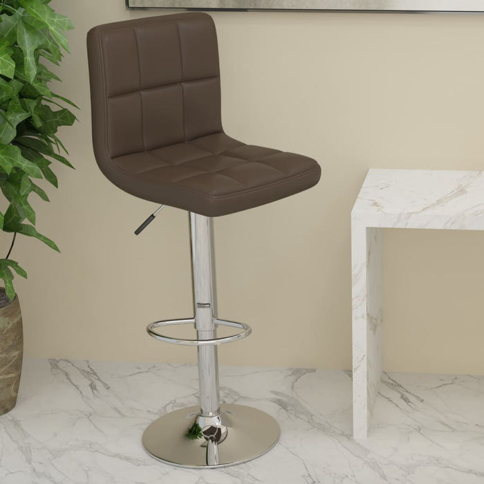 Scaun de bar, maro, piele ecologică WALTI