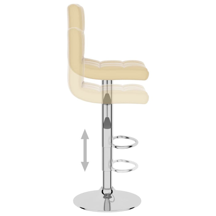 Scaun de bar, crem, piele ecologică WALTI