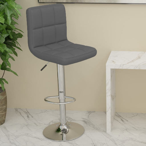 Scaun de bar, gri, piele ecologică - WALTI WALTI
