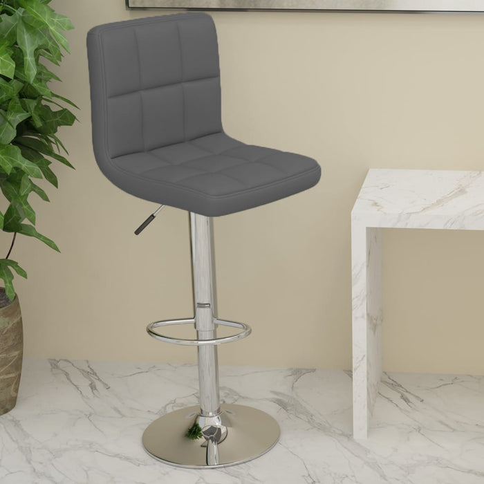 Scaun de bar, gri, piele ecologică WALTI