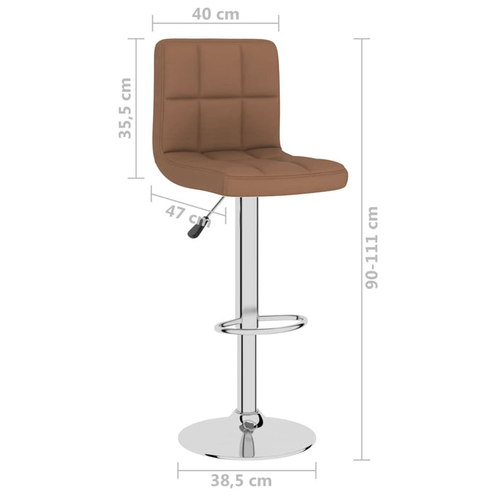 Scaun de bar, maro, material textil WALTI