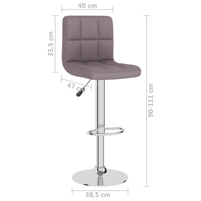 Scaun de bar, gri taupe, material textil WALTI