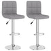Scaune de bar, 2 buc., gri deschis, material textil - WALTI WALTI