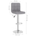 Scaune de bar, 2 buc., gri deschis, material textil - WALTI WALTI