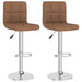 Scaune de bar, 2 buc., maro, material textil - WALTI WALTI