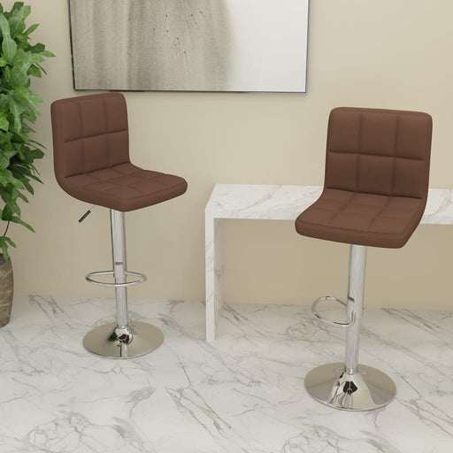 Scaune de bar, 2 buc., maro, material textil - WALTI WALTI