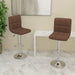 Scaune de bar, 2 buc., maro, material textil - WALTI WALTI