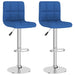 Scaune de bar, 2 buc., albastru, material textil - WALTI WALTI