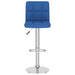 Scaune de bar, 2 buc., albastru, material textil - WALTI WALTI