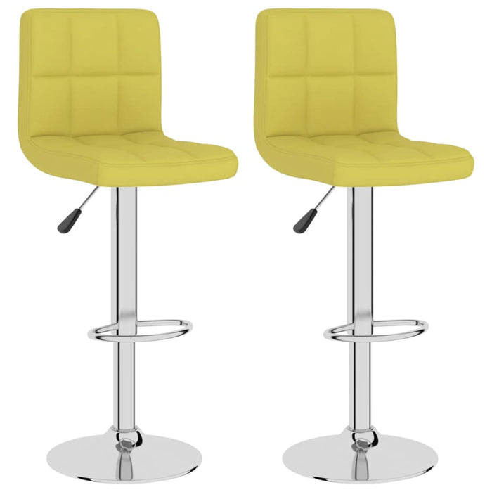 Scaune de bar, 2 buc., verde, material textil WALTI