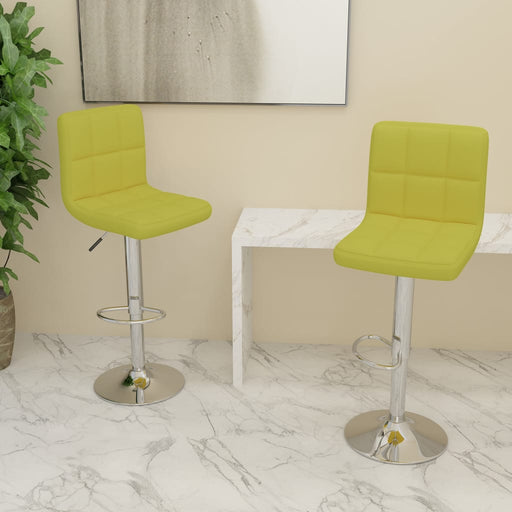 Scaune de bar, 2 buc., verde, material textil - WALTI WALTI