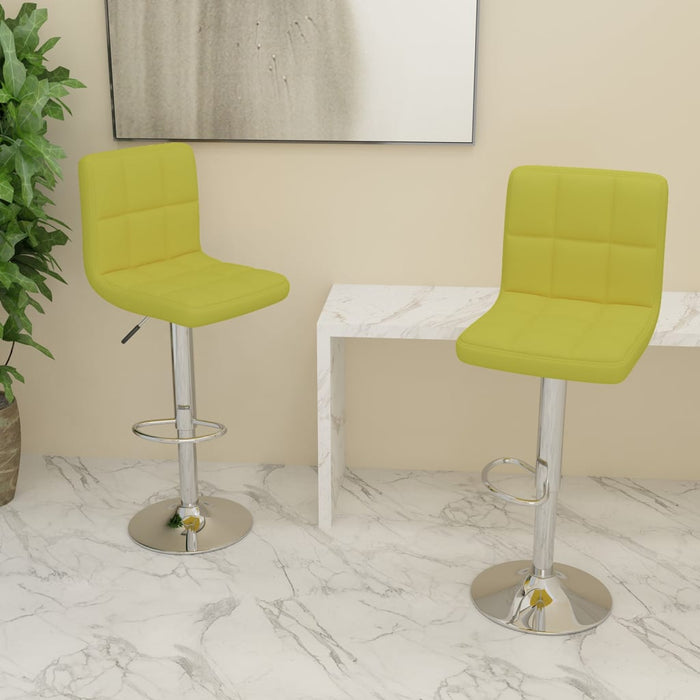 Scaune de bar, 2 buc., verde, material textil WALTI