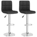 Scaune de bar, 2 buc., negru, material textil - WALTI WALTI