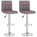 Scaune de bar, 2 buc., gri taupe, material textil - WALTI WALTI