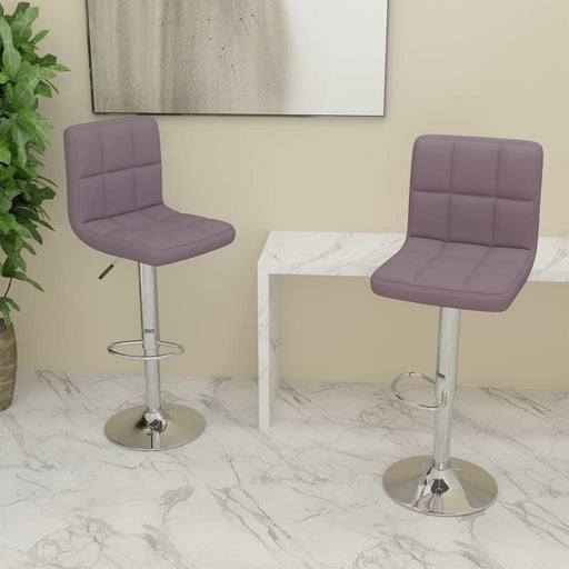 Scaune de bar, 2 buc., gri taupe, material textil - WALTI WALTI