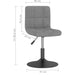 Scaun de bar pivotant, gri deschis, catifea - WALTI WALTI
