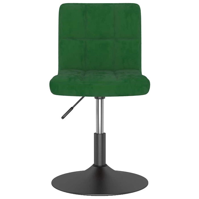 Scaune de bucătărie pivotante, 2 buc., verde închis, catifea WALTI