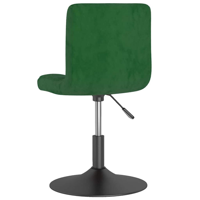 Scaune de bucătărie pivotante, 2 buc., verde închis, catifea WALTI