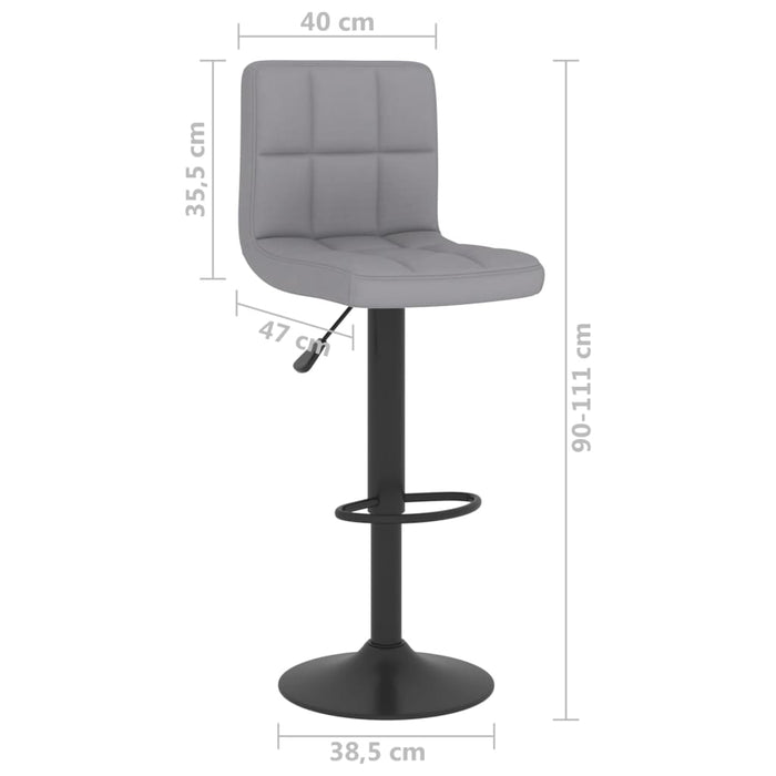 Scaun de bar, gri deschis, material textil WALTI