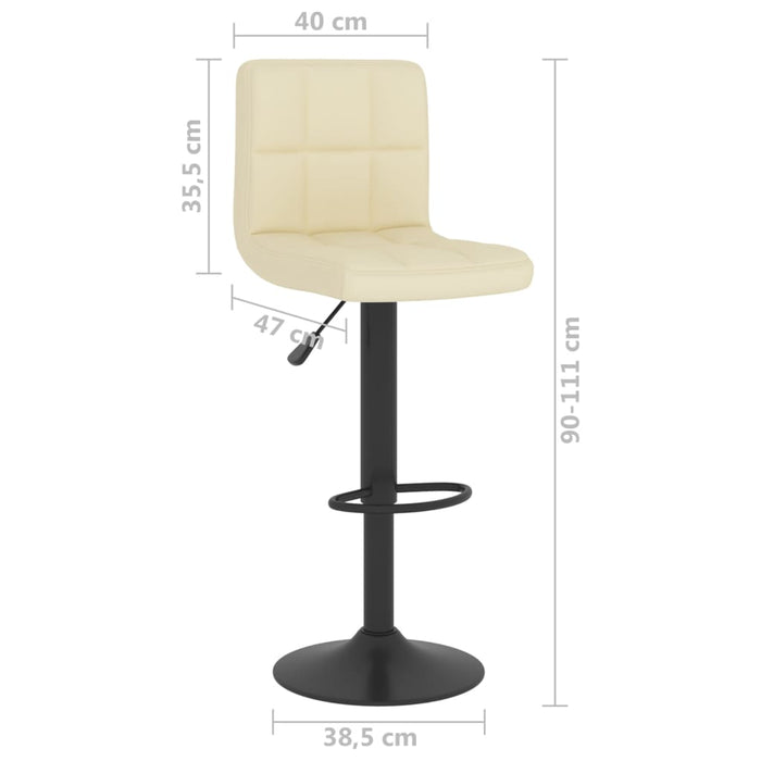 Scaune de bar, 2 buc., crem, material textil - WALTI WALTI
