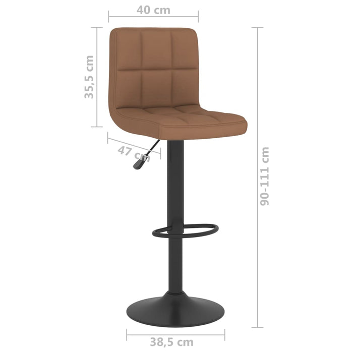 Scaune de bar, 2 buc., maro, material textil - WALTI WALTI