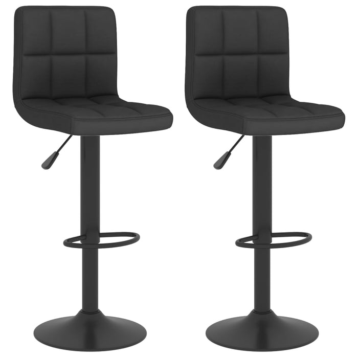 Scaune de bar, 2 buc., negru, material textil WALTI