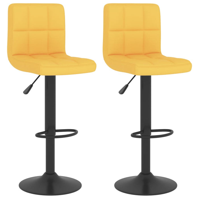 Scaune de bar, 2 buc., galben muștar, material textil - WALTI WALTI