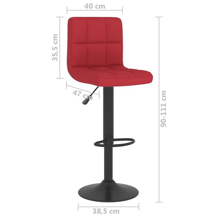Scaune de bar, 2 buc., roșu vin, material textil - WALTI WALTI