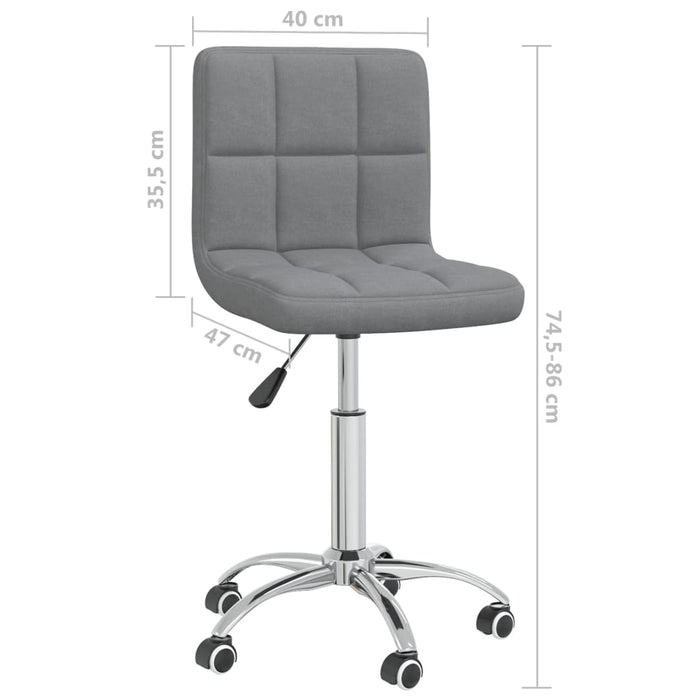 Scaun de birou pivotant, gri deschis, material textil - WALTI WALTI