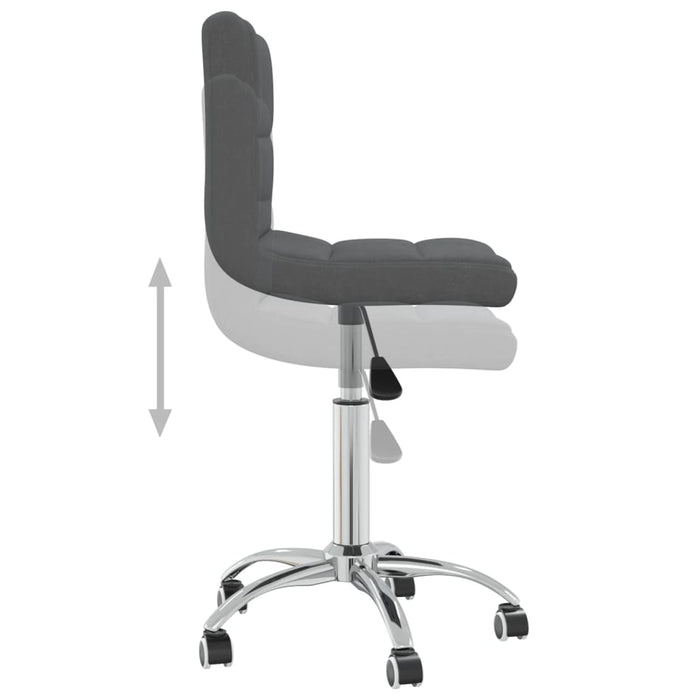 Scaun de birou pivotant, gri închis, material textil WALTI