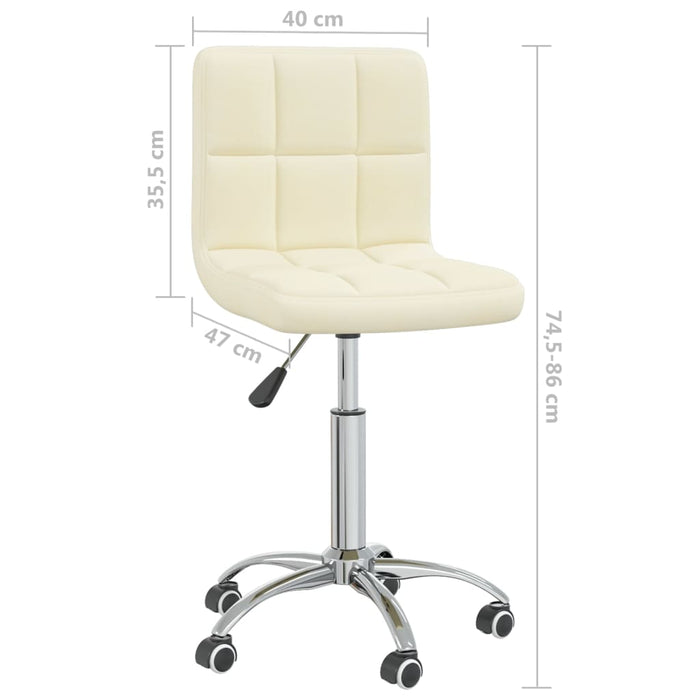 Scaun de birou pivotant, crem, material textil - WALTI WALTI