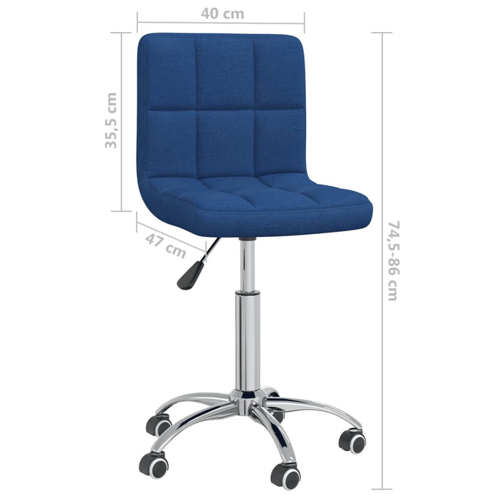 Scaun de birou pivotant, albastru, material textil - WALTI WALTI
