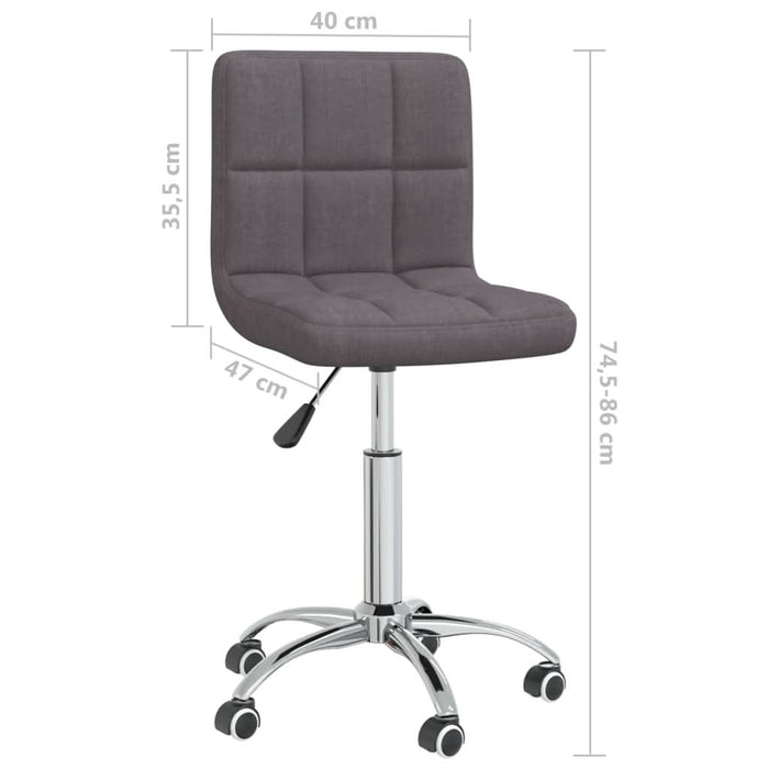 Scaun de birou pivotant, gri taupe, material textil - WALTI WALTI