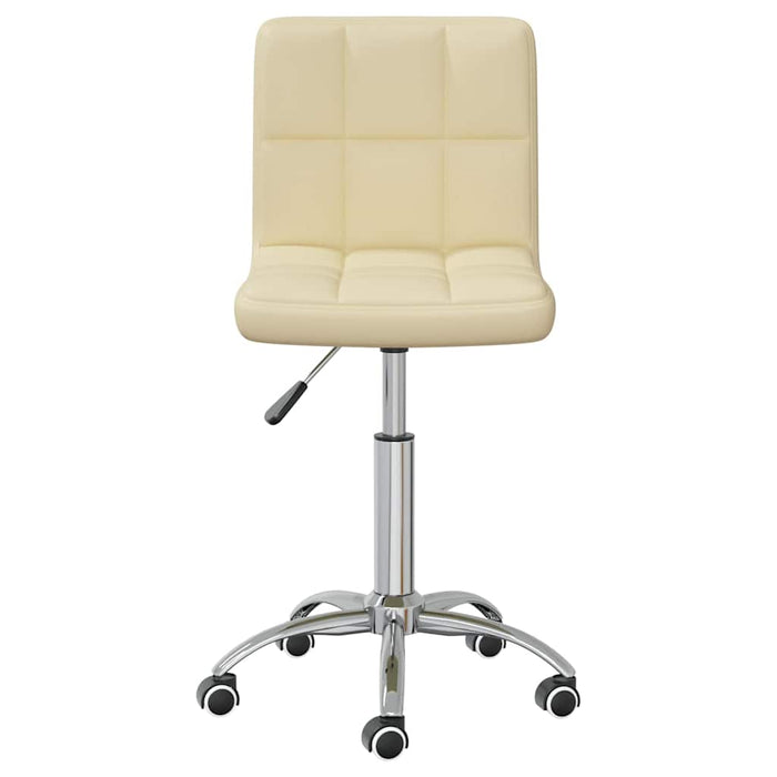 Scaune de bucătărie pivotante, 2 buc., crem, piele artificială WALTI