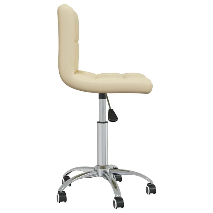 Scaune de bucătărie pivotante, 2 buc., crem, piele artificială WALTI
