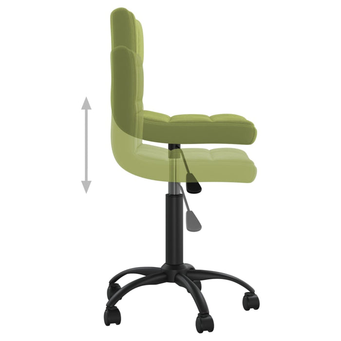 Scaun de birou pivotant, verde deschis, catifea - WALTI WALTI
