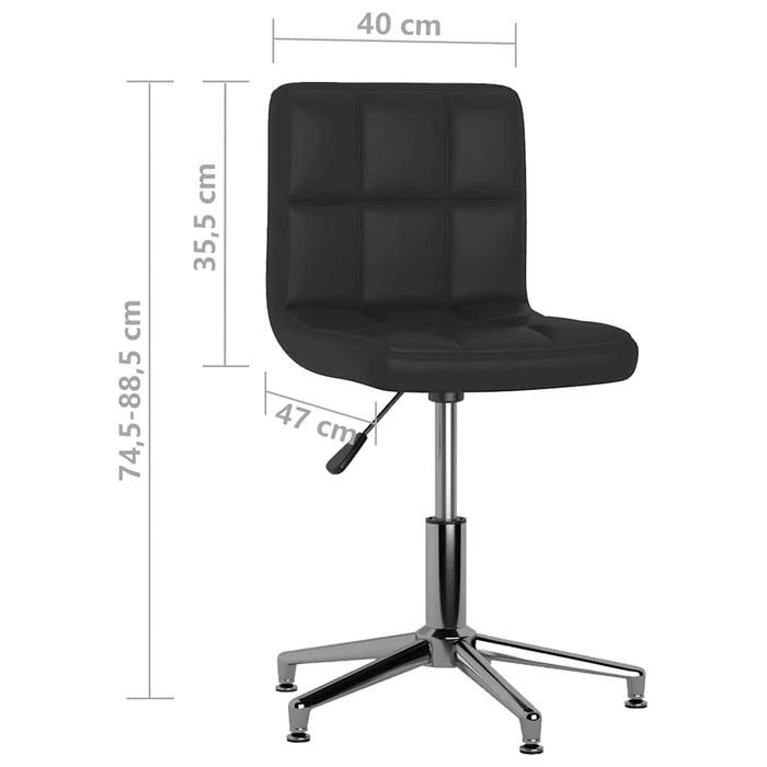 Scaune de bucătărie pivotante, 2 buc. negru, piele ecologică WALTI